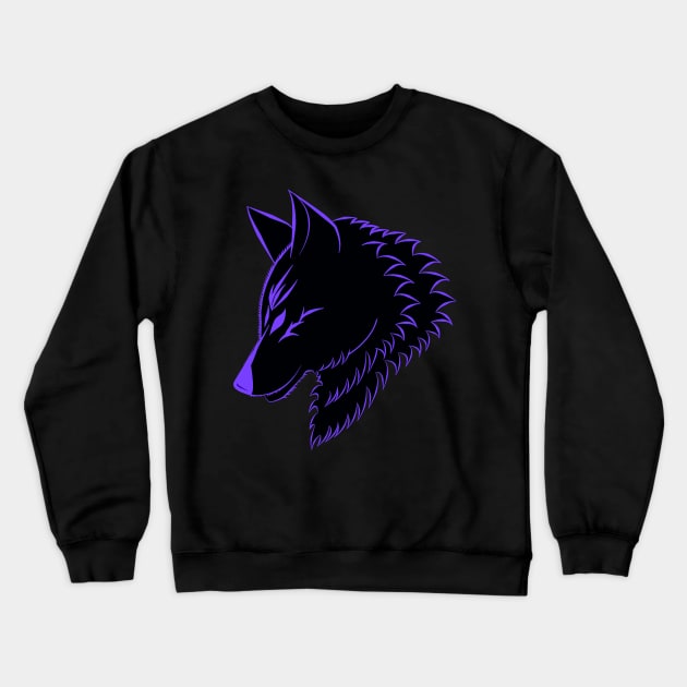 Purple wolf Crewneck Sweatshirt by ErMa-Designs